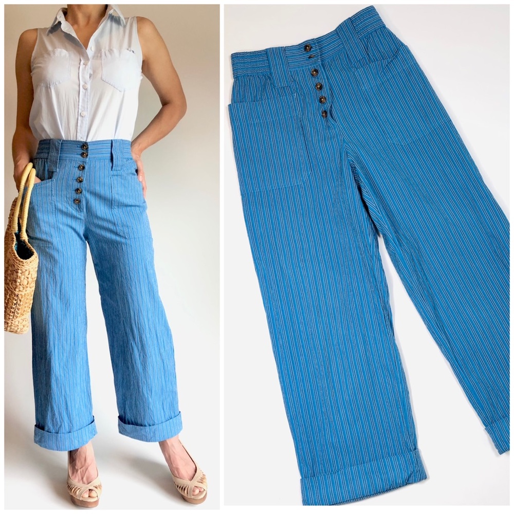 VINTAGE retro high-waisted trousers 🔵 4